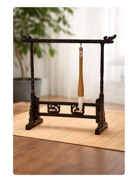 Porte-pinceaux en bois – support traditionnel pour calligraphie et peinture chinoise