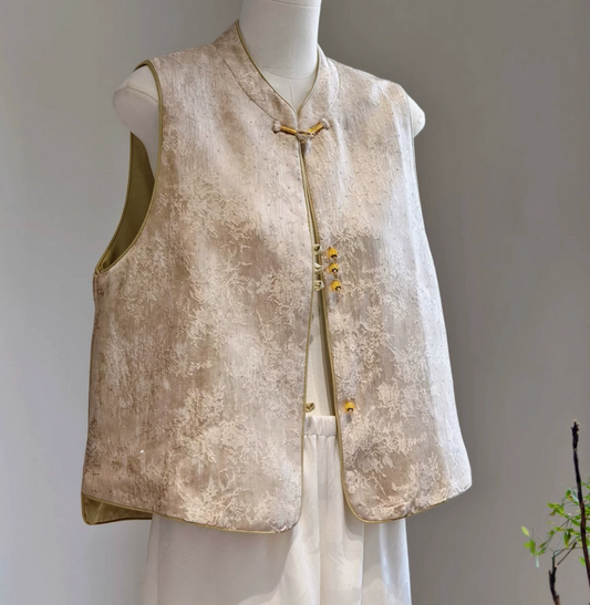Haut chinois sans manches – style élégant et poétique