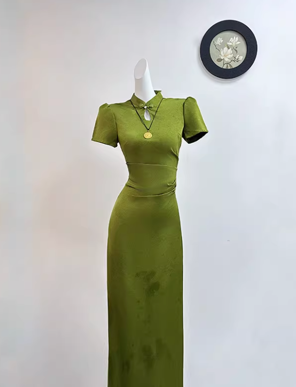 Qipao chic vert