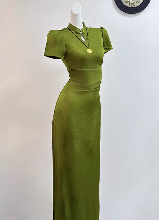 Qipao chic vert