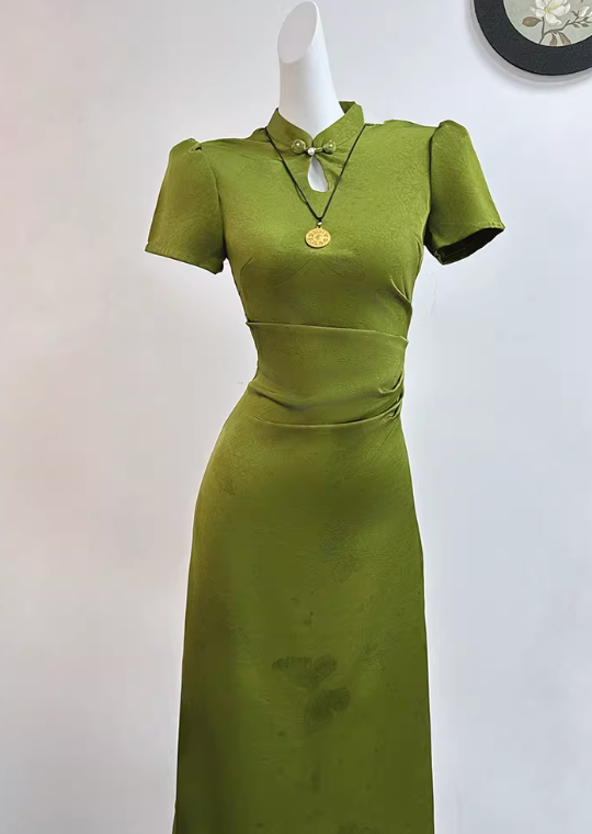Qipao chic vert