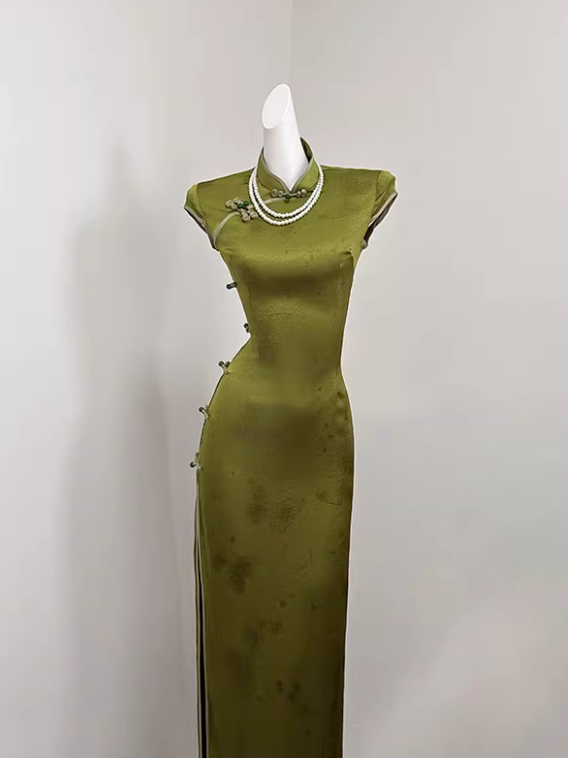 Qipao chic olive
