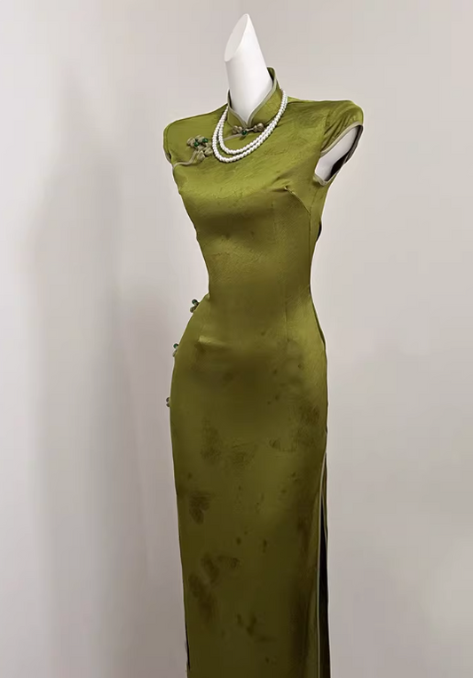 Qipao chic olive